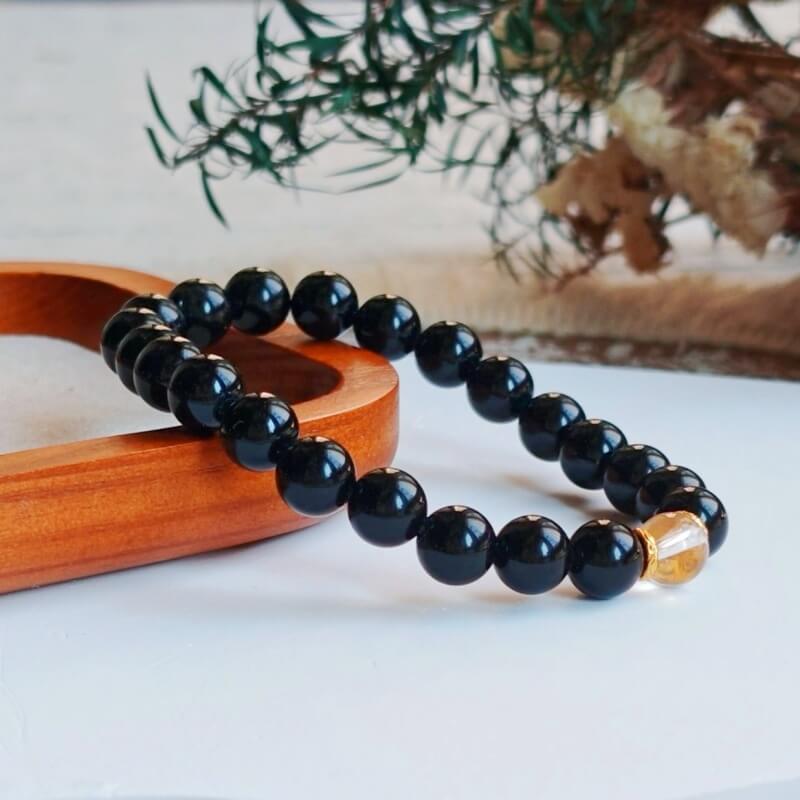 Black Obsidian Chinese Zodiac  crystal bracelet