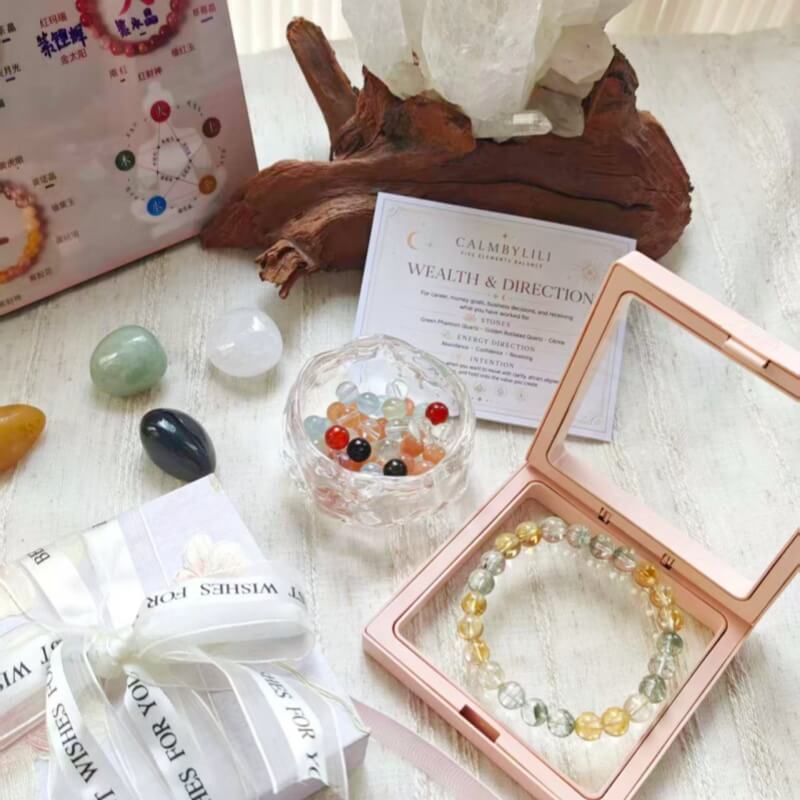Personalized Chinese Zodiac crystal bracelet with Energy and Intention Card by Calm by Lili